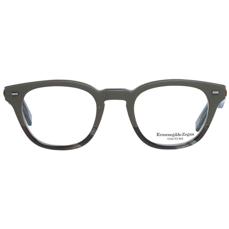 Monture de lunettes pour homme Ermenegildo Zegna, couleur olive.