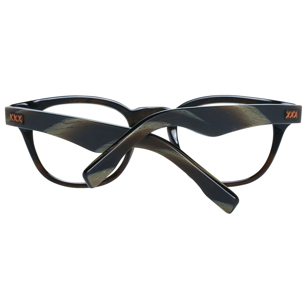 Monture de lunettes pour homme Ermenegildo Zegna, couleur olive.