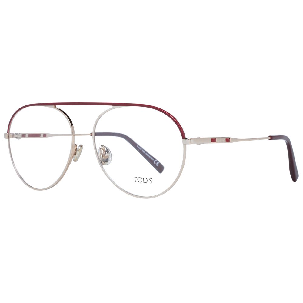 Tod's Red Women Glasses Frame - Elegant Aviator Style