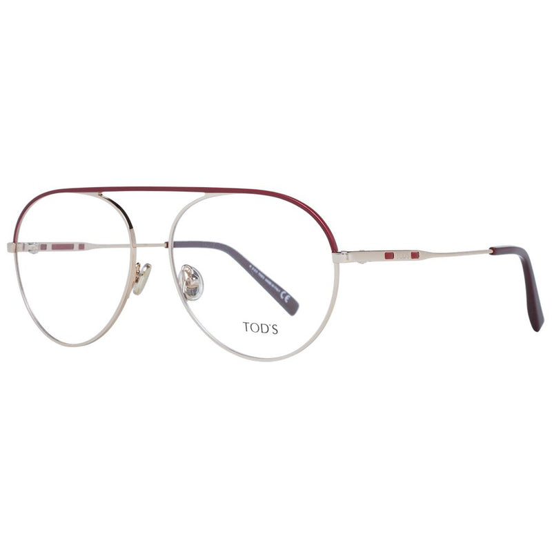 Tod's Red Women Glasses Frame - Elegant Aviator Style