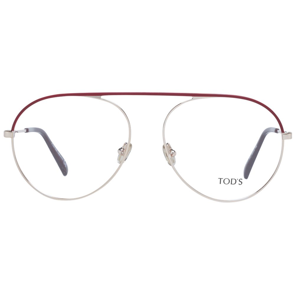 Tod's Red Women Glasses Frame - Elegant Aviator Style