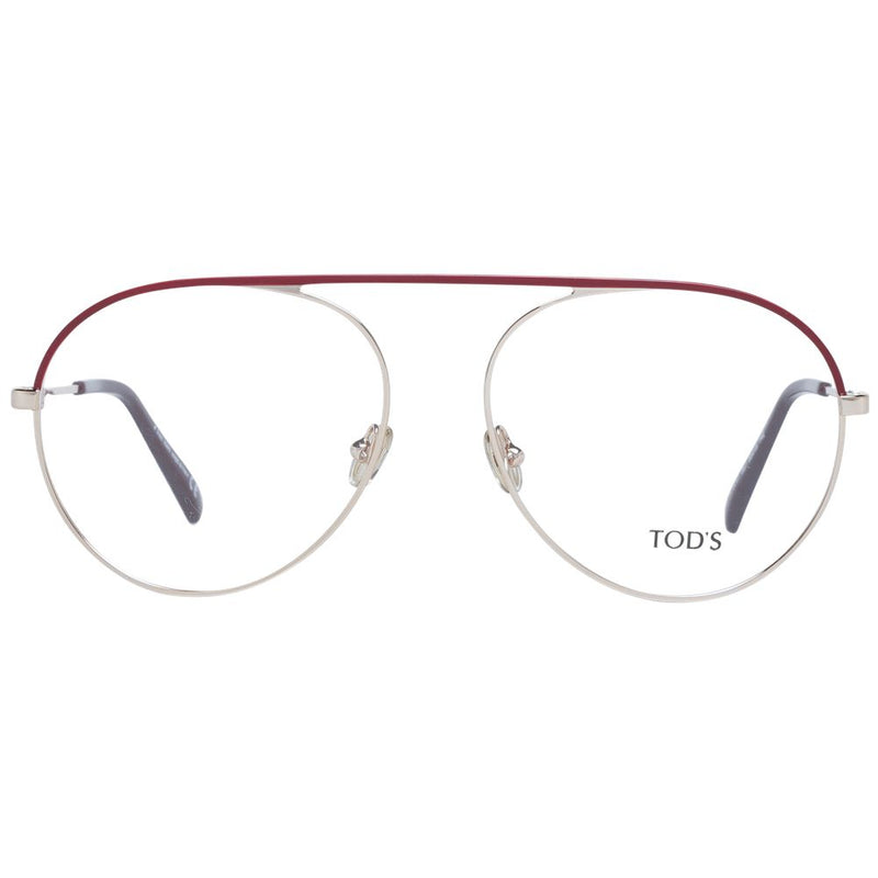 Tod's Red Women Glasses Frame - Elegant Aviator Style