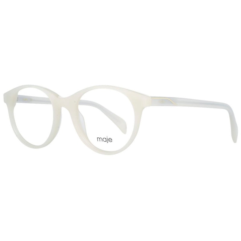 Maje White Acetate Round Glasses (Frames) - Stylish Eyewear
