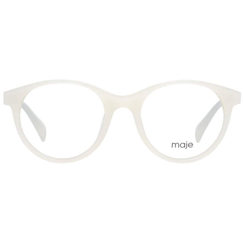Maje White Acetate Round Glasses (Frames) - Stylish Eyewear