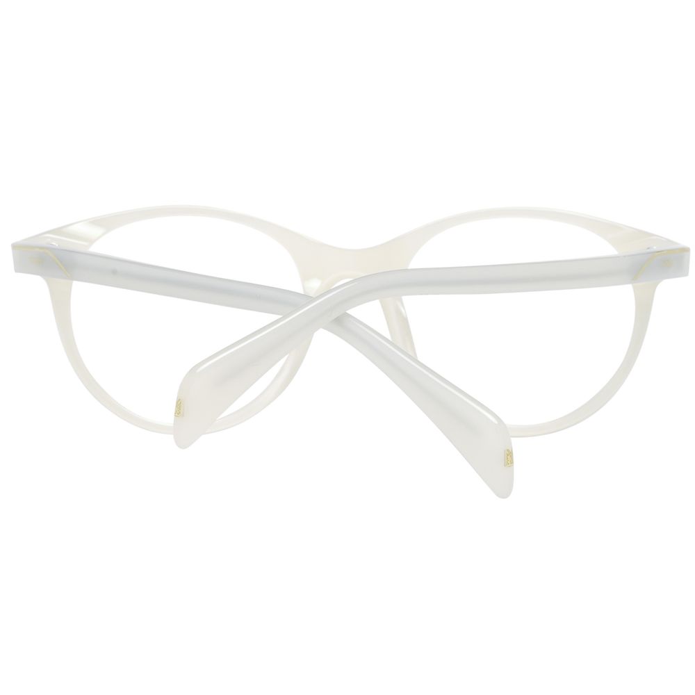 Maje White Acetate Round Glasses (Frames) - Stylish Eyewear
