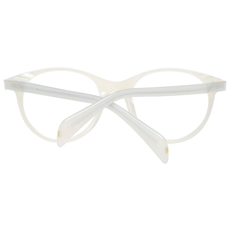 Maje White Acetate Round Glasses (Frames) - Stylish Eyewear