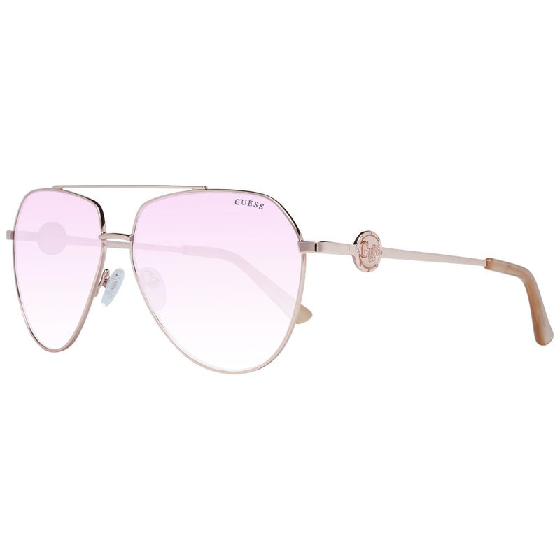 Guess Rose Gold Women Sunglasses - Stylish Aviator Design