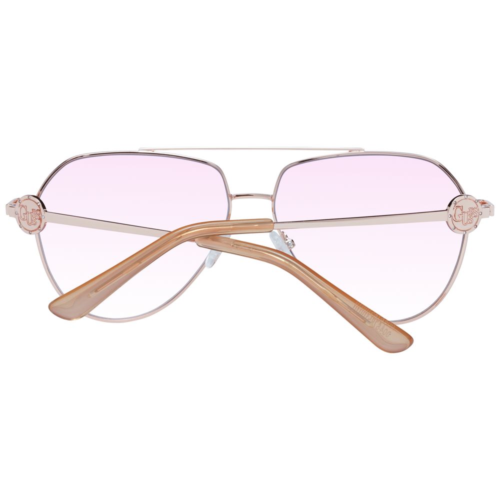 Guess Rose Gold Women Sunglasses - Elegant Aviator Style