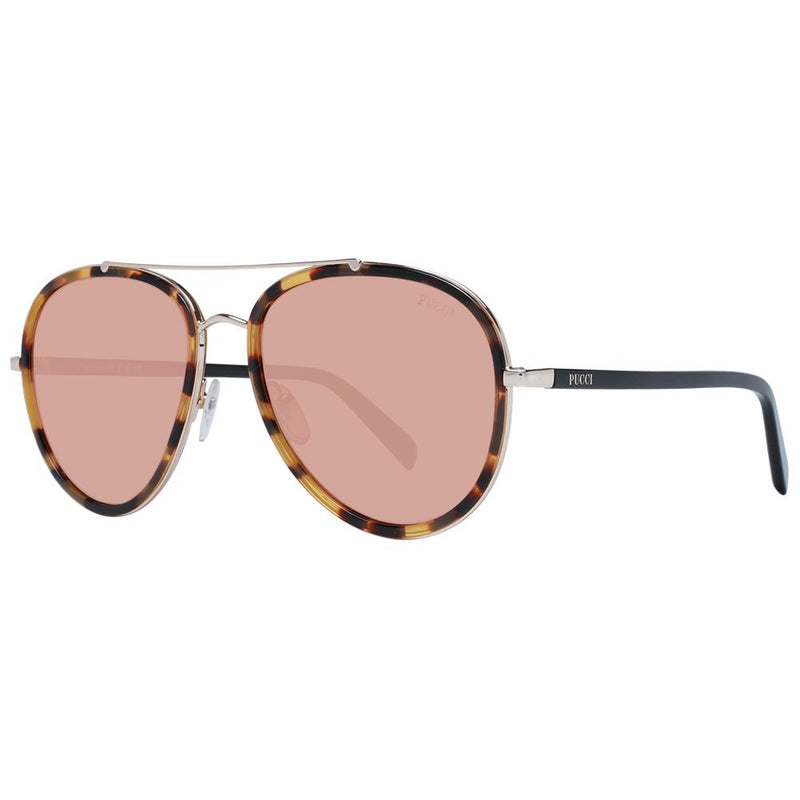 Emilio Pucci Brown Women Sunglasses - Stylish Aviator Design