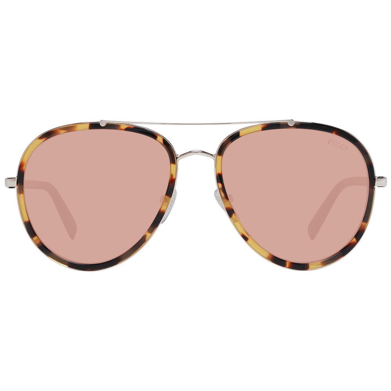 Emilio Pucci Brown Women Sunglasses - Stylish Aviator Design