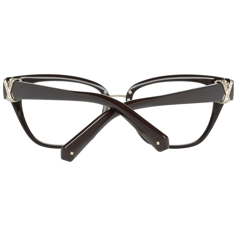 Swarovski Brown Cat Eye Women Glasses Frame