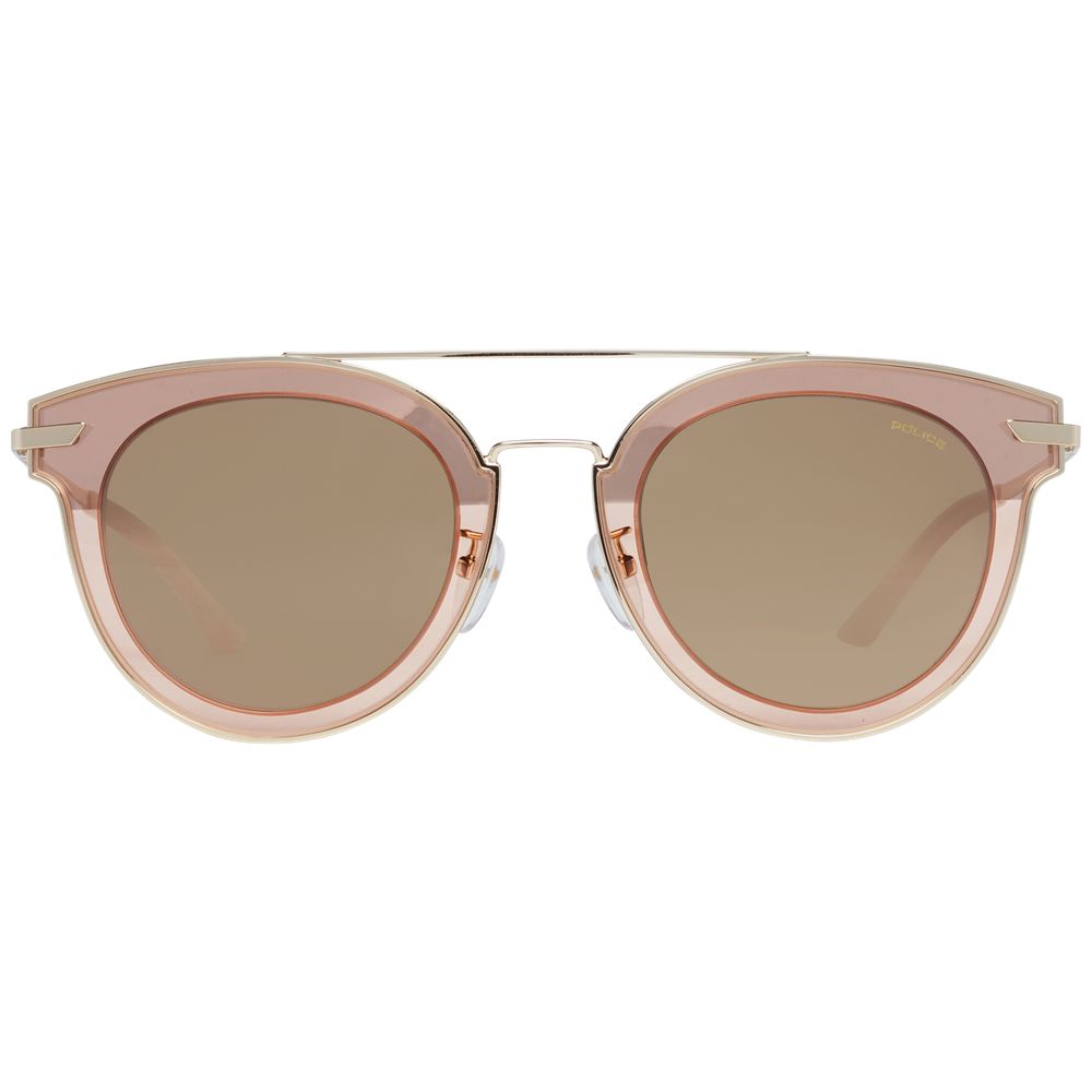 Lunettes de soleil pour homme Police, monture or rose
