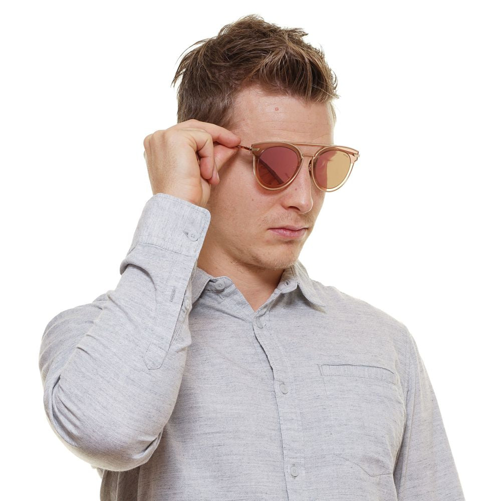 Lunettes de soleil pour homme Police, monture or rose
