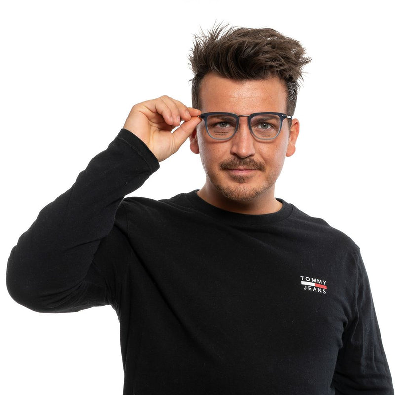 Politieblauwe herenbrilmontuur