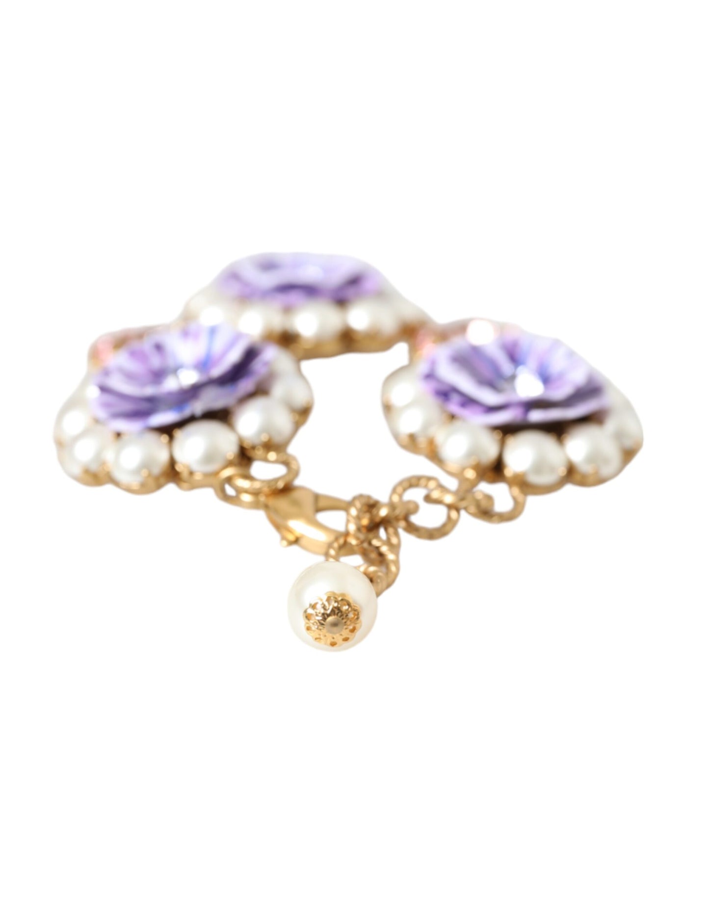 Dolce & Gabbana Gouden FIORI BLOOMING Florale Barokke Kristallen Armband