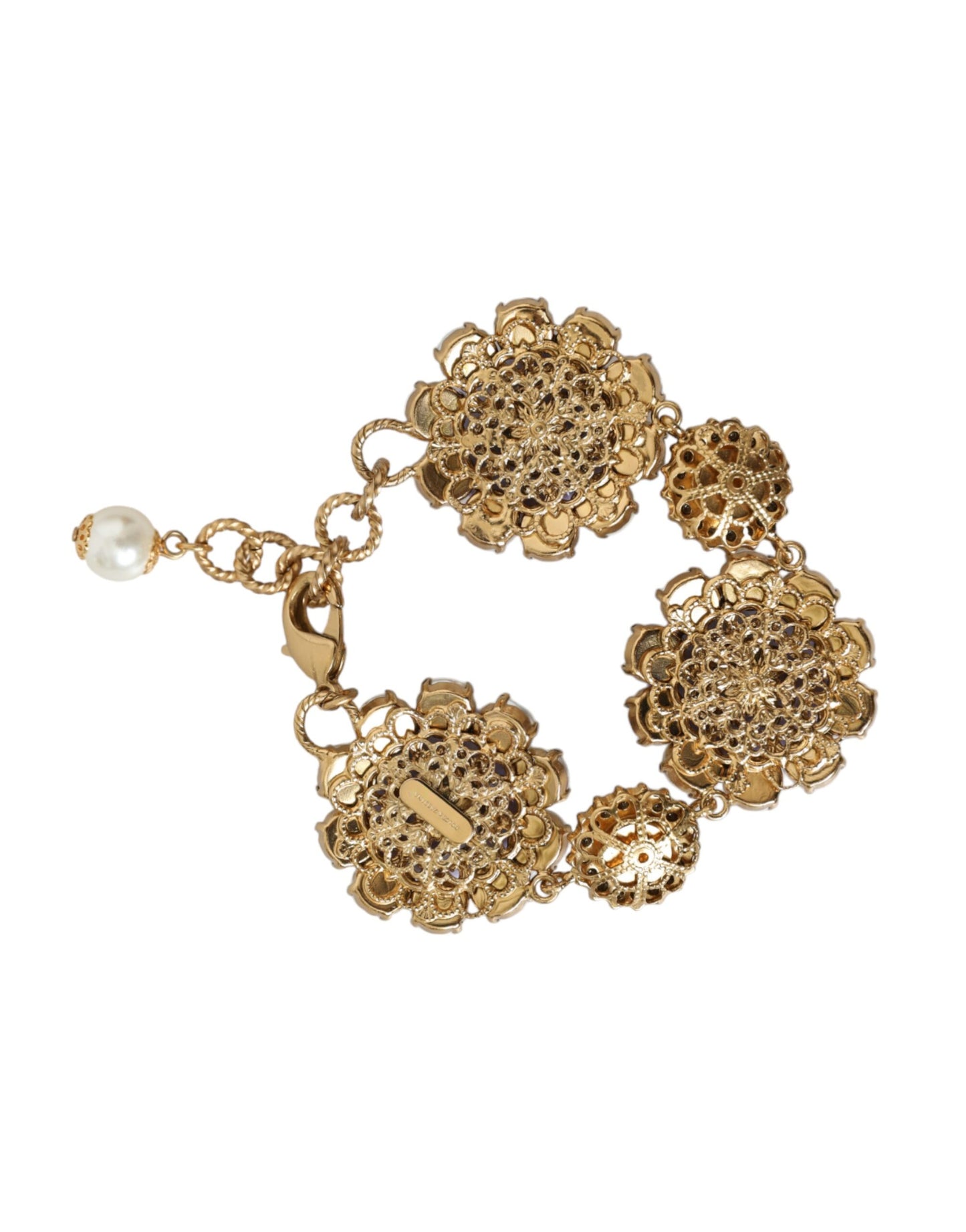 Dolce & Gabbana Gouden FIORI BLOOMING Florale Barokke Kristallen Armband