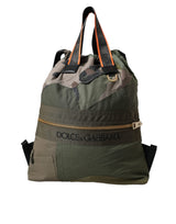 Sac à dos patchwork vert militaire Dolce & Gabbana