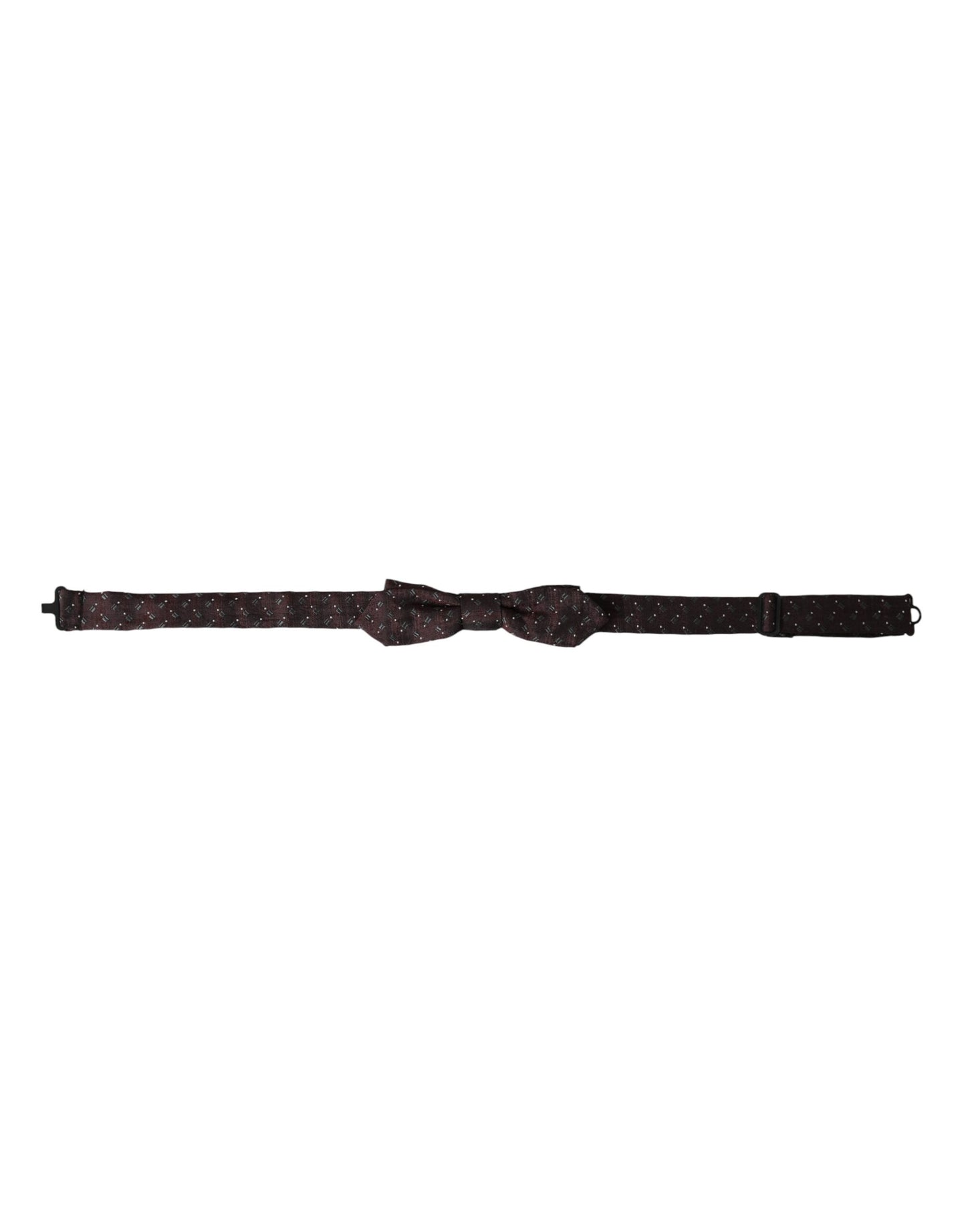 Dolce &amp; Gabbana Maroon Zijden Vlinderdas met Verstelbare Hals en Patroon