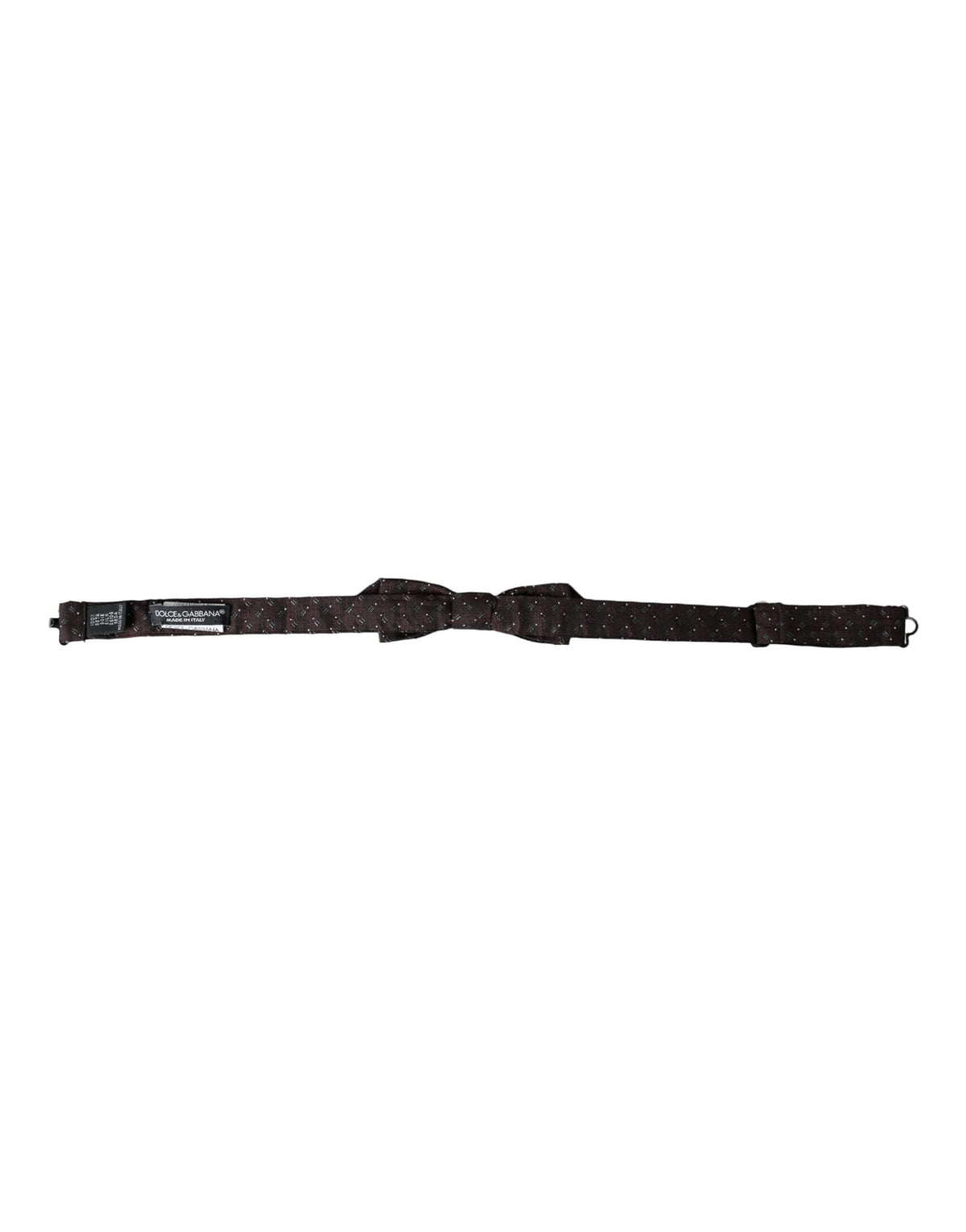 Nœud papillon ajustable en soie marron Dolce &amp; Gabbana