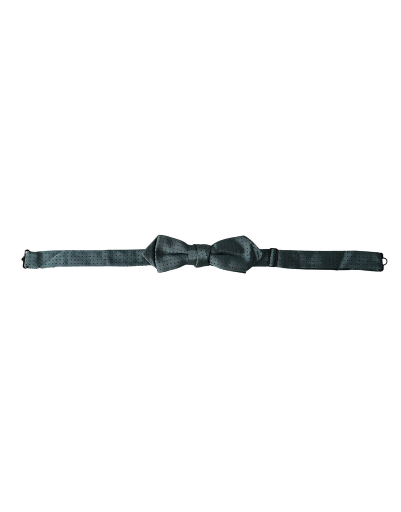 Nœud papillon ajustable en soie verte fantaisie Dolce &amp; Gabbana pour homme