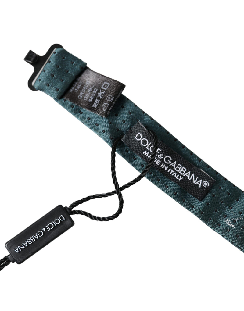 Nœud papillon ajustable en soie verte fantaisie Dolce &amp; Gabbana pour homme