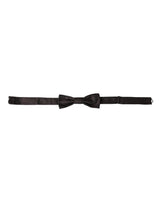 Nœud papillon ajustable en soie marron fantaisie Dolce &amp; Gabbana pour homme