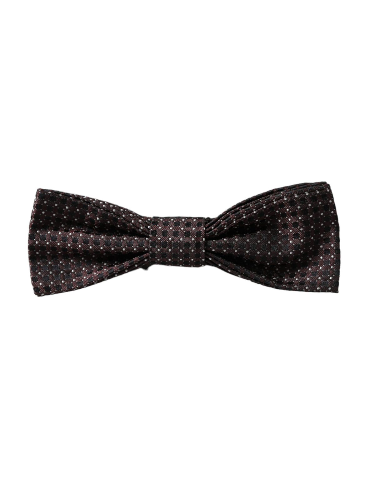 Nœud papillon ajustable en soie marron fantaisie Dolce &amp; Gabbana pour homme