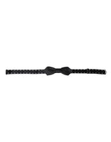 Nœud papillon ajustable en soie noire à pois Dolce &amp; Gabbana pour homme