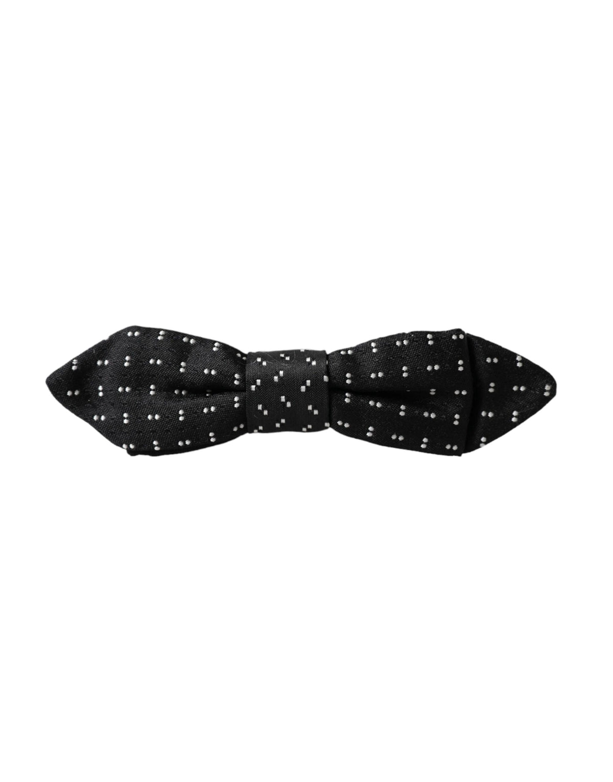 Nœud papillon ajustable en soie noire à motifs Dolce &amp; Gabbana pour homme
