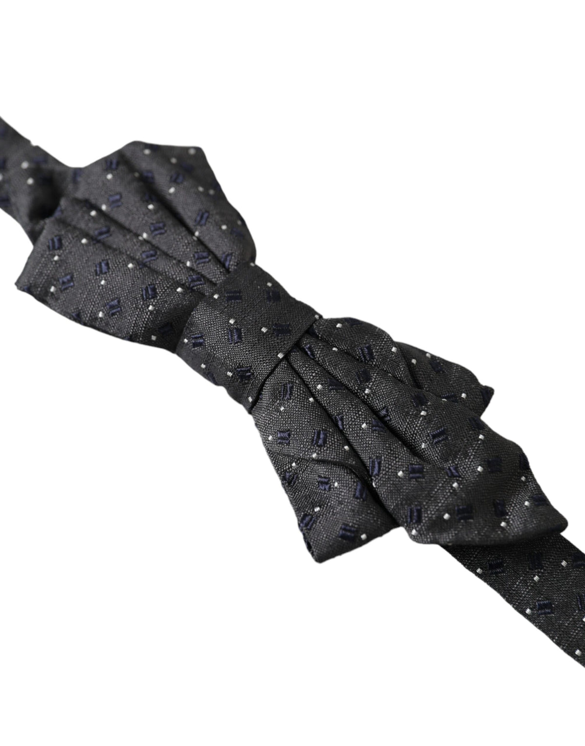 Nœud papillon ajustable en soie noire à motifs Dolce &amp; Gabbana pour homme