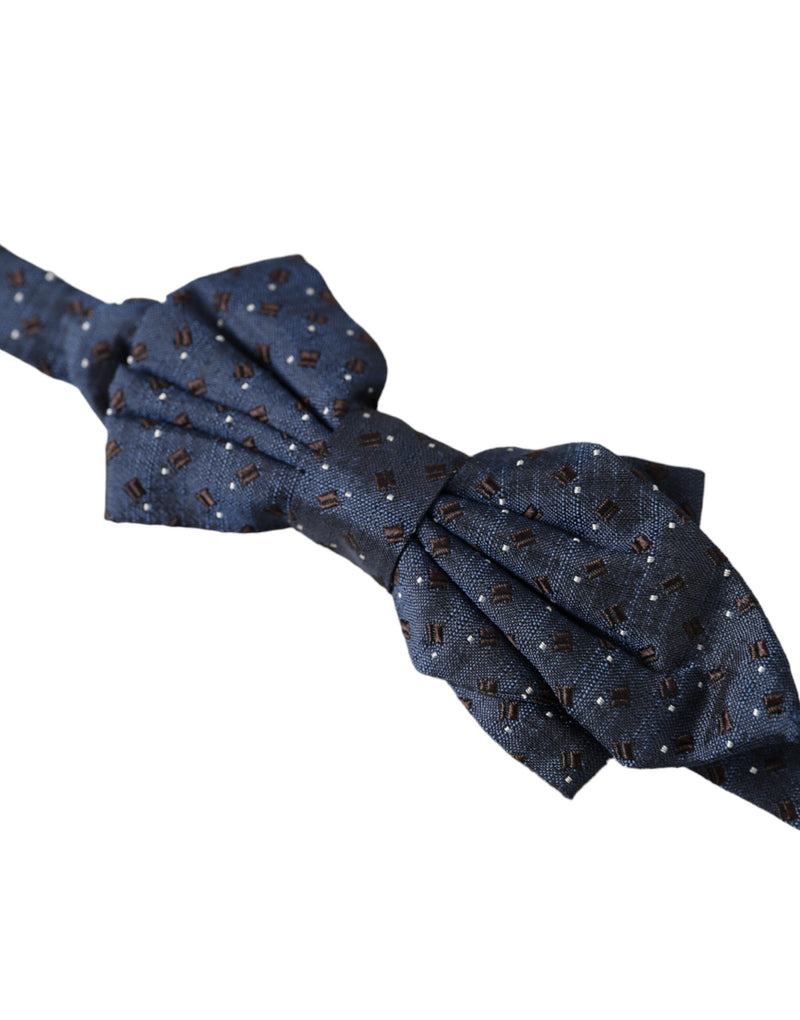 Nœud papillon papillon réglable en soie bleu marine Dolce &amp; Gabbana pour homme