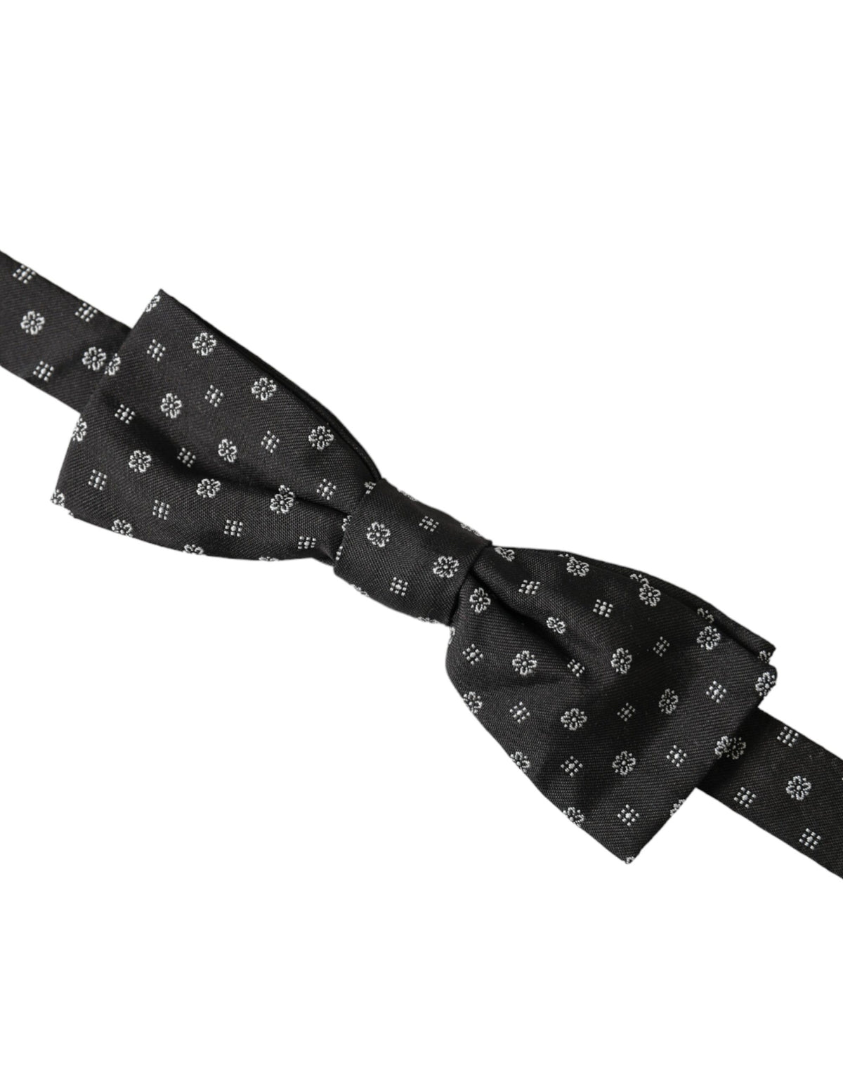 Nœud papillon ajustable en soie noire Dolce &amp; Gabbana pour homme