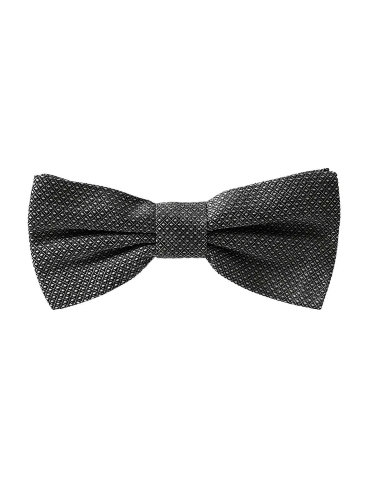 Nœud papillon ajustable en soie grise à motifs Dolce &amp; Gabbana pour homme