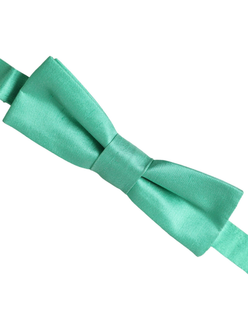 Nœud papillon ajustable en soie vert menthe Dolce &amp; Gabbana pour homme