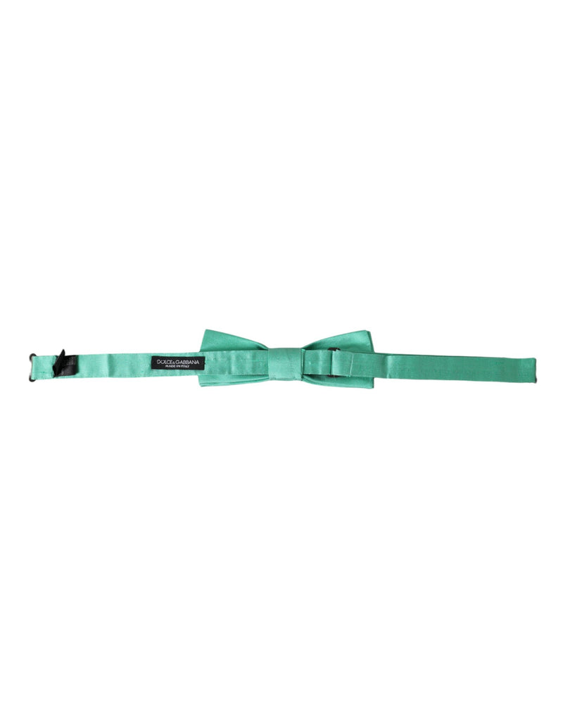 Nœud papillon ajustable en soie vert menthe Dolce &amp; Gabbana pour homme