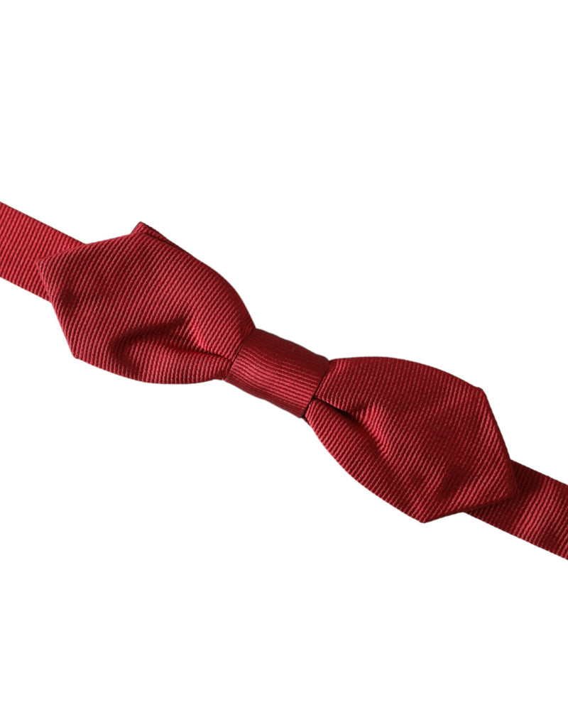 Nœud papillon ajustable en jacquard de soie rouge Dolce &amp; Gabbana pour homme