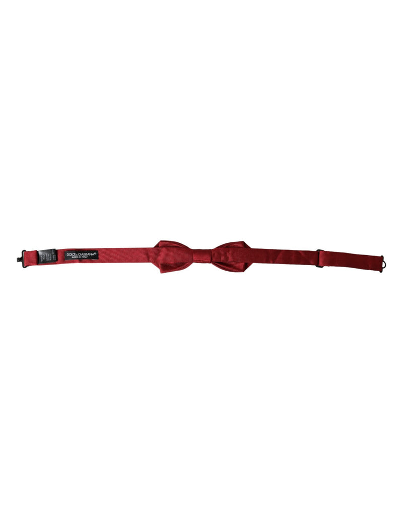 Nœud papillon ajustable en jacquard de soie rouge Dolce &amp; Gabbana pour homme