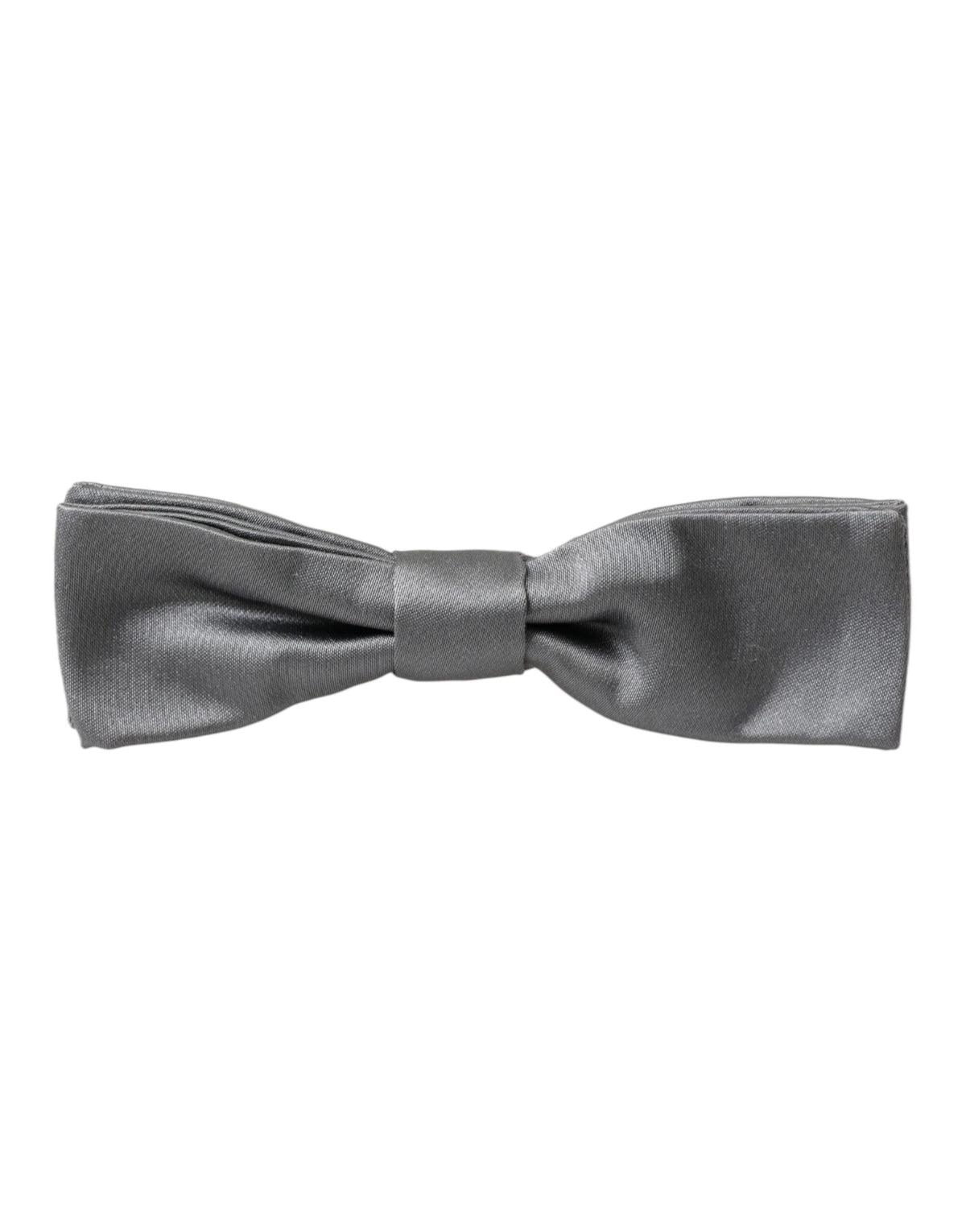 Nœud papillon papillon réglable en satin de soie gris Dolce &amp; Gabbana pour homme