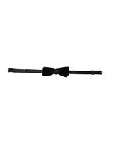 Nœud papillon ajustable en velours noir et coton Dolce &amp; Gabbana pour homme
