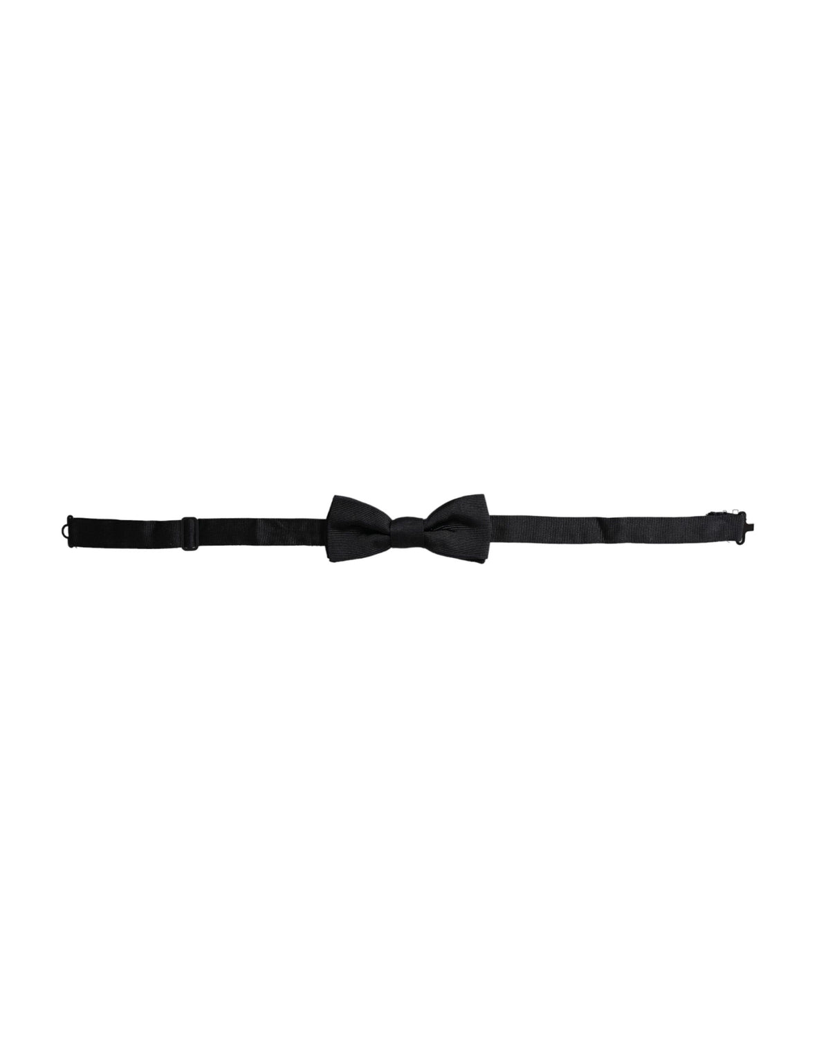 Nœud papillon ajustable en soie noire Dolce &amp; Gabbana pour homme