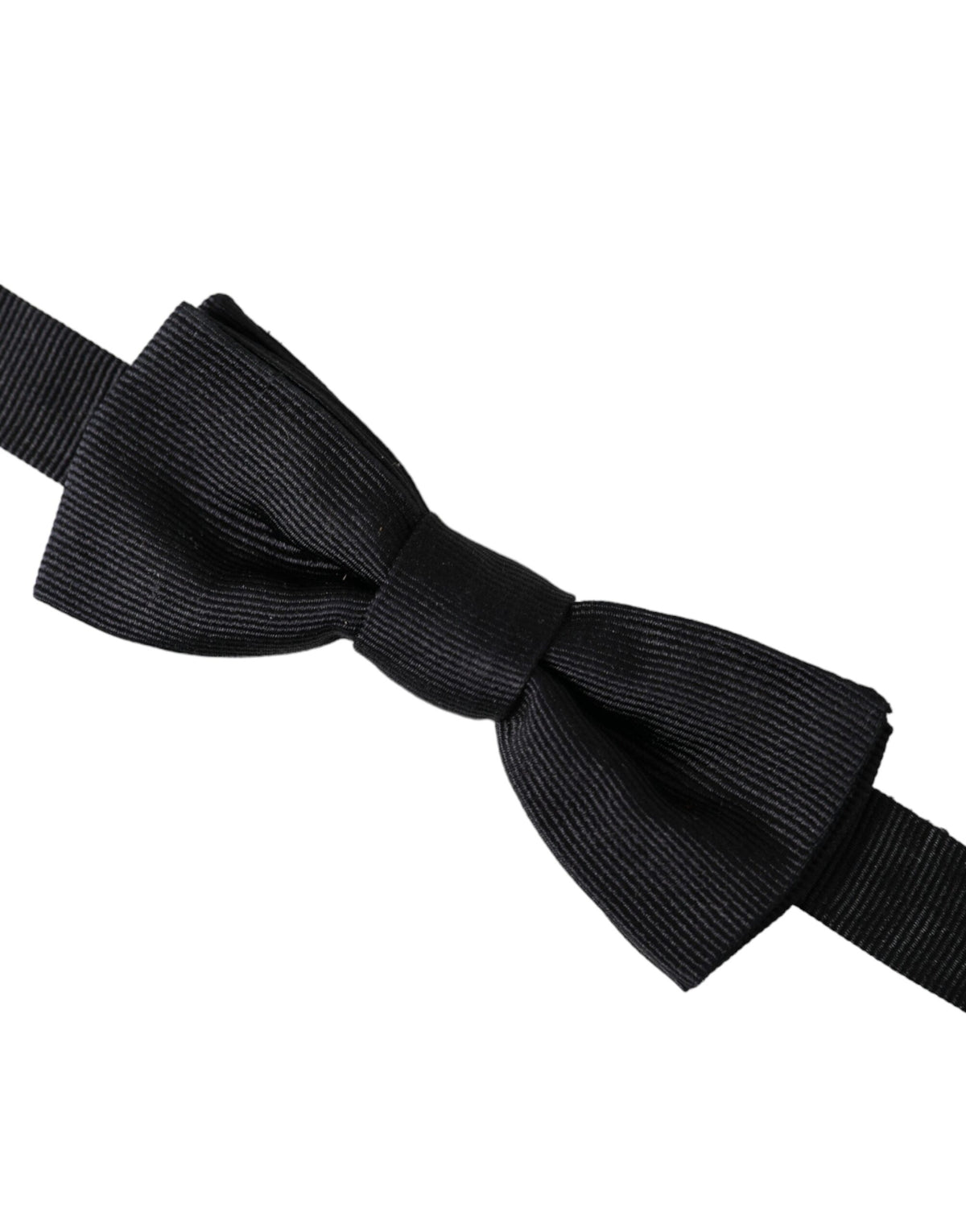 Nœud papillon ajustable en soie noire Dolce &amp; Gabbana pour homme