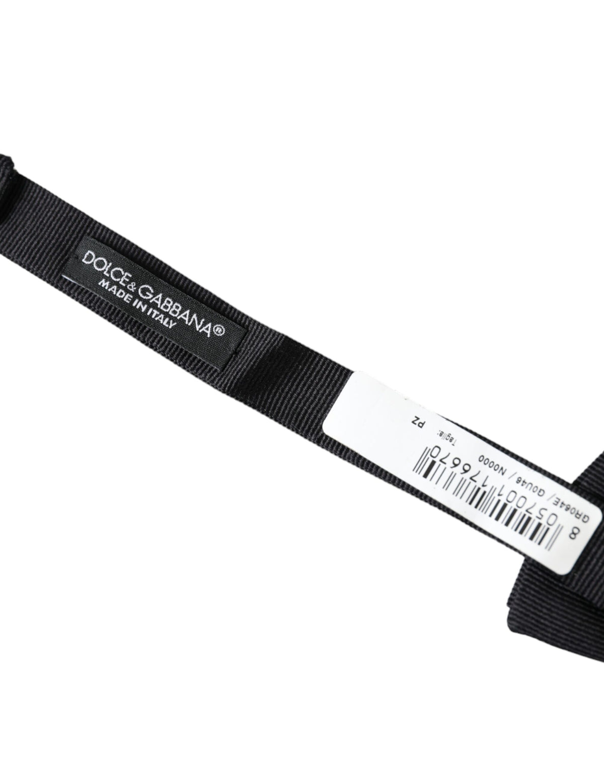 Nœud papillon ajustable en soie noire Dolce &amp; Gabbana pour homme