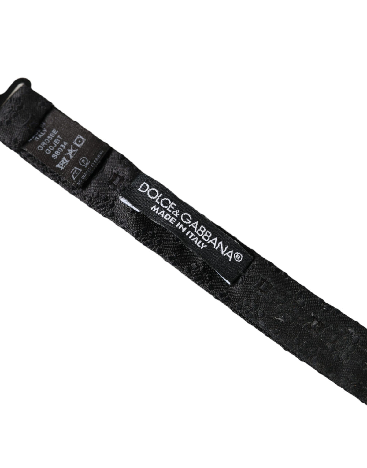 Nœud papillon ajustable en soie noire fantaisie Dolce &amp; Gabbana pour homme