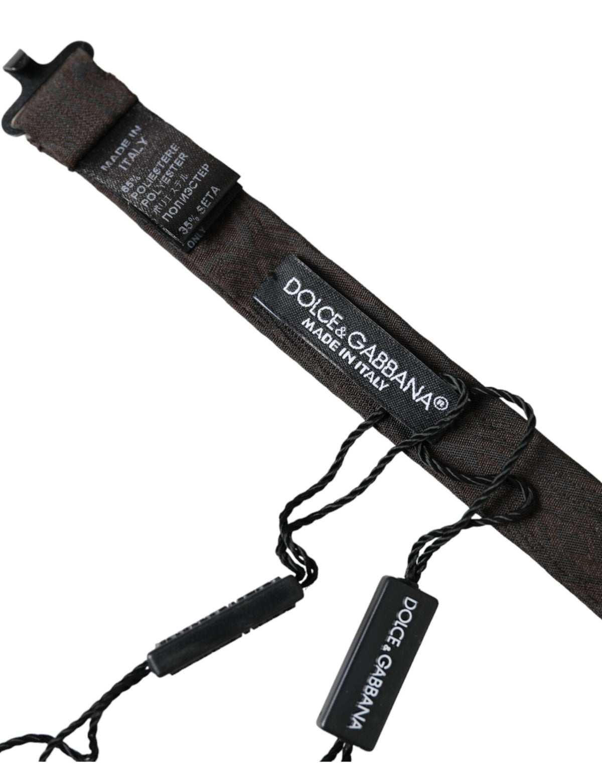 Nœud papillon ajustable en soie noire Dolce &amp; Gabbana pour homme