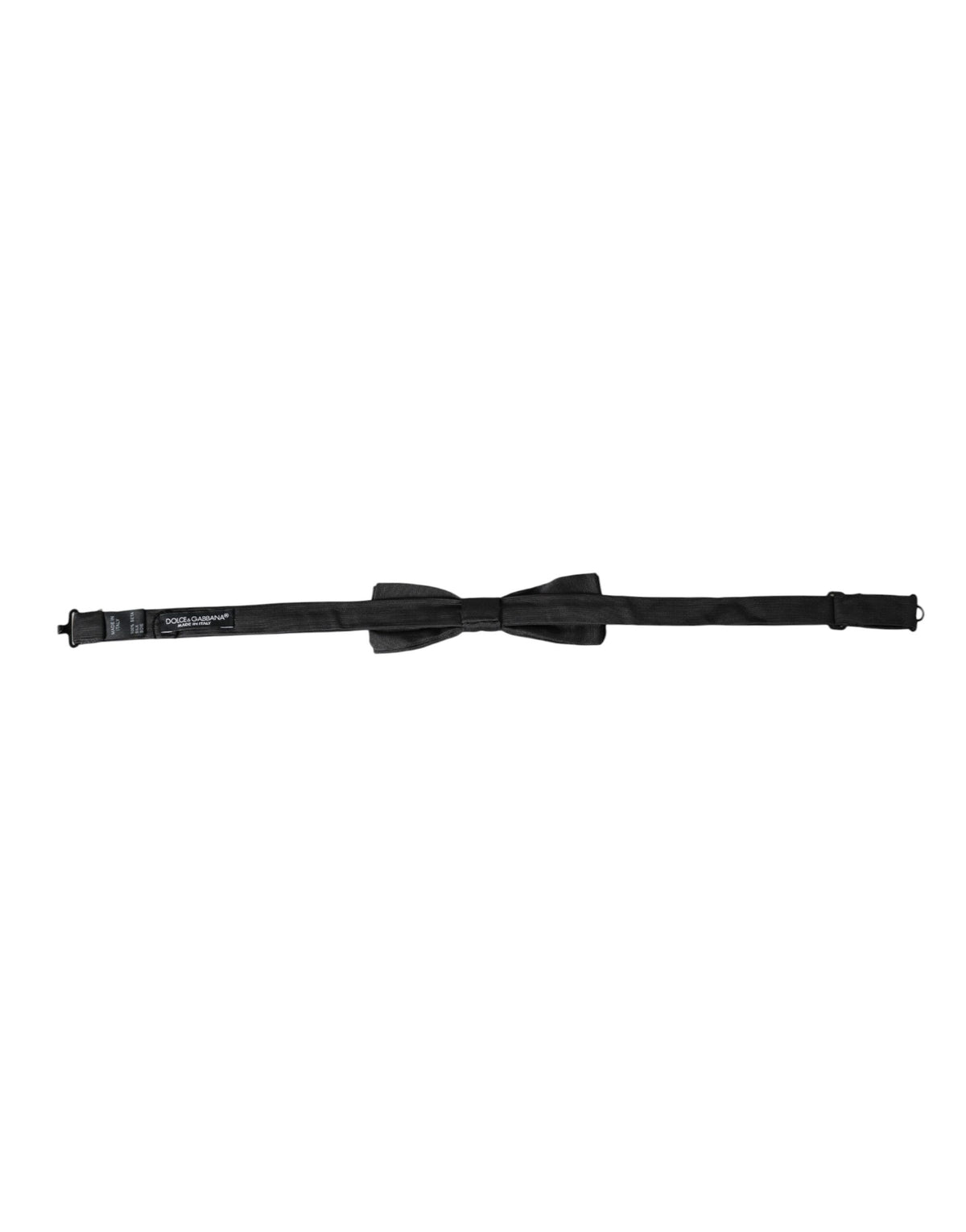 Nœud papillon ajustable en soie noire Dolce &amp; Gabbana pour homme
