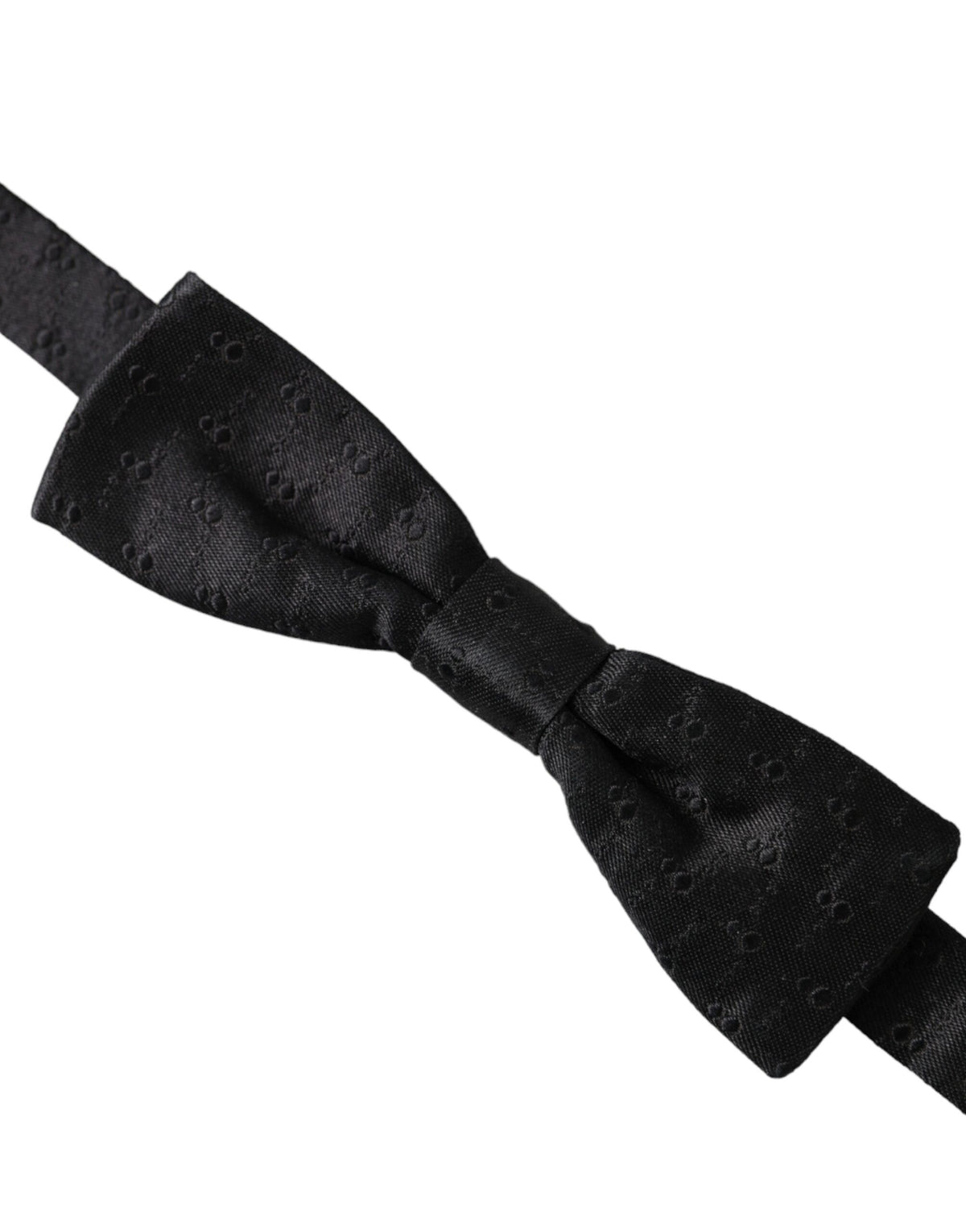 Nœud papillon ajustable en soie noire à motifs Dolce &amp; Gabbana pour homme