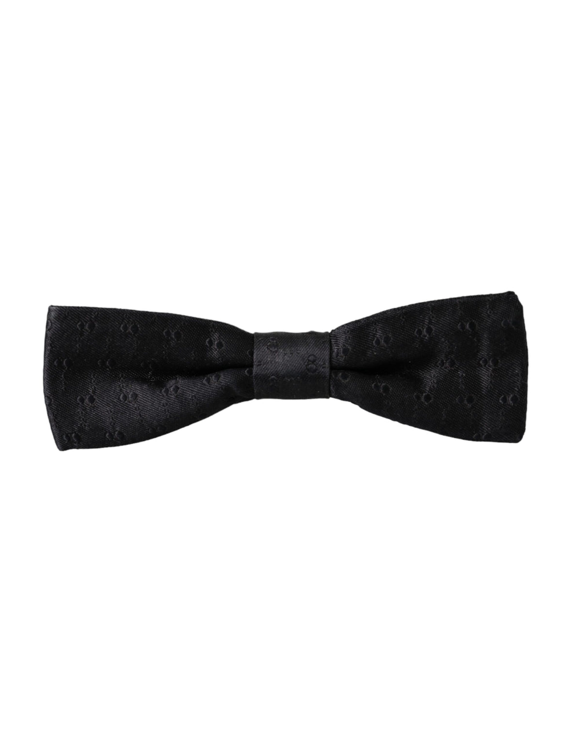 Nœud papillon ajustable en soie noire à motifs Dolce &amp; Gabbana pour homme