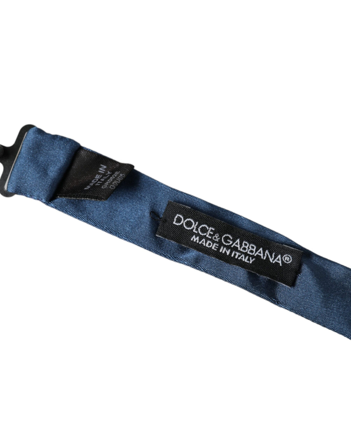 Nœud papillon réglable en satin de soie bleu Dolce &amp; Gabbana pour homme