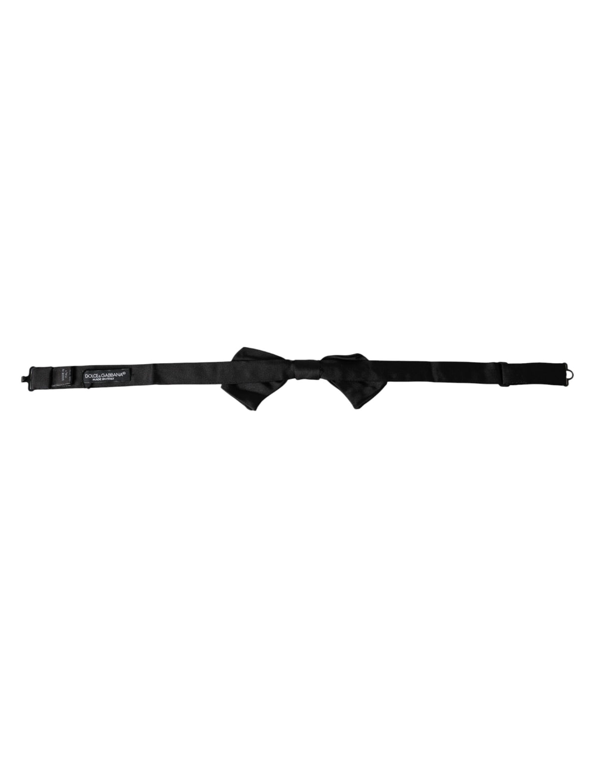 Nœud papillon ajustable en satin de soie noir Dolce &amp; Gabbana pour homme