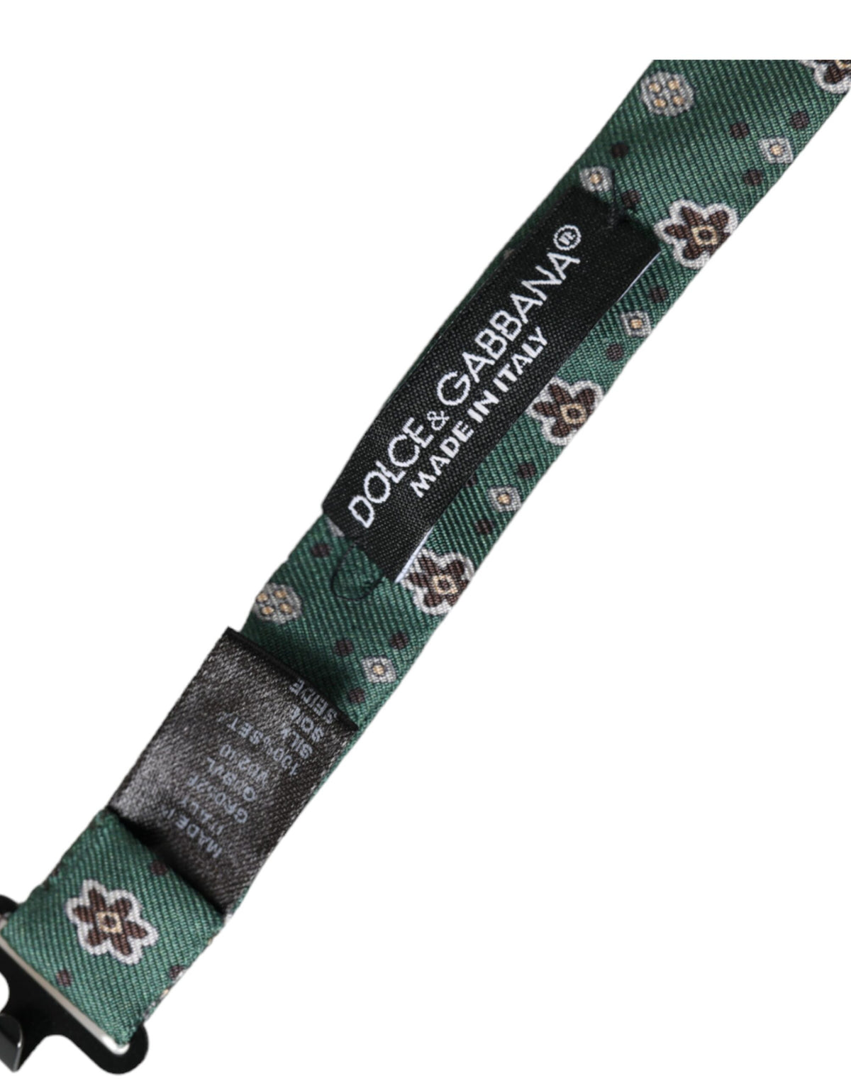 Nœud papillon ajustable à fleurs vert menthe Dolce &amp; Gabbana pour homme